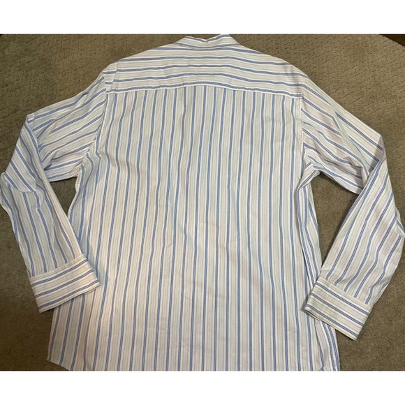 Original Aeropostale Authentic Fit Long Sleeve Shirt L Blue Stripe Gently Used - Picture 4 of 7